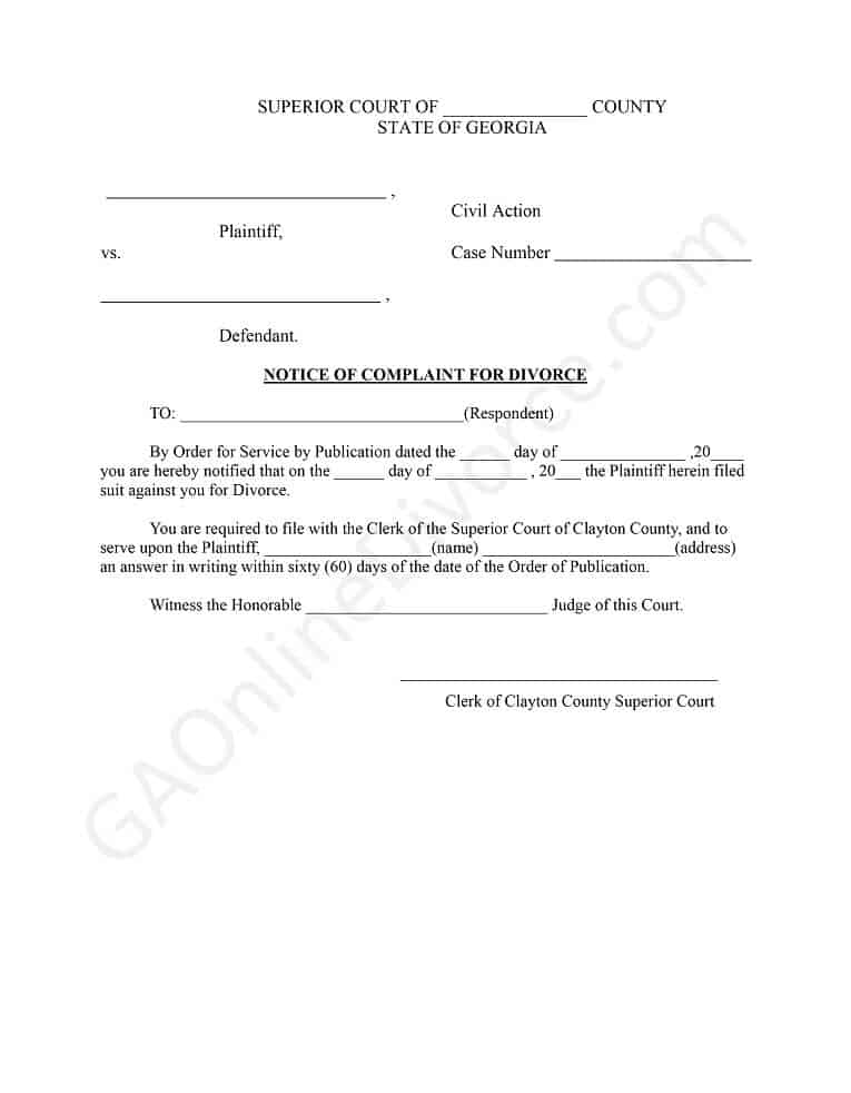 DIY Divorce How Do I File For Divorce In Georgia 